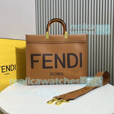 Replica Fend-i Sunshine Caramel Brown Tote Bag Large Size